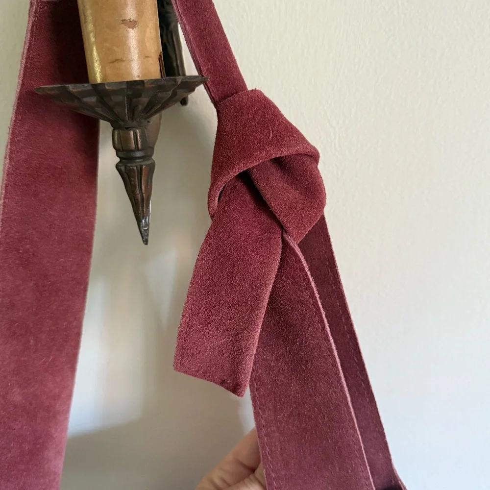 NWOT FREE PEOPLE Dusty Rose Slouchy Shoulder Bag - Picture 6 of 13